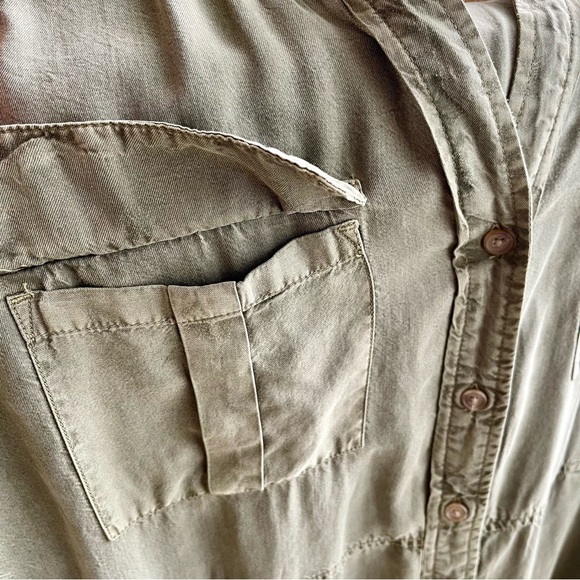 NORDSTROM CASLON Utility Dress in Olive Green - Picture 4 of 12